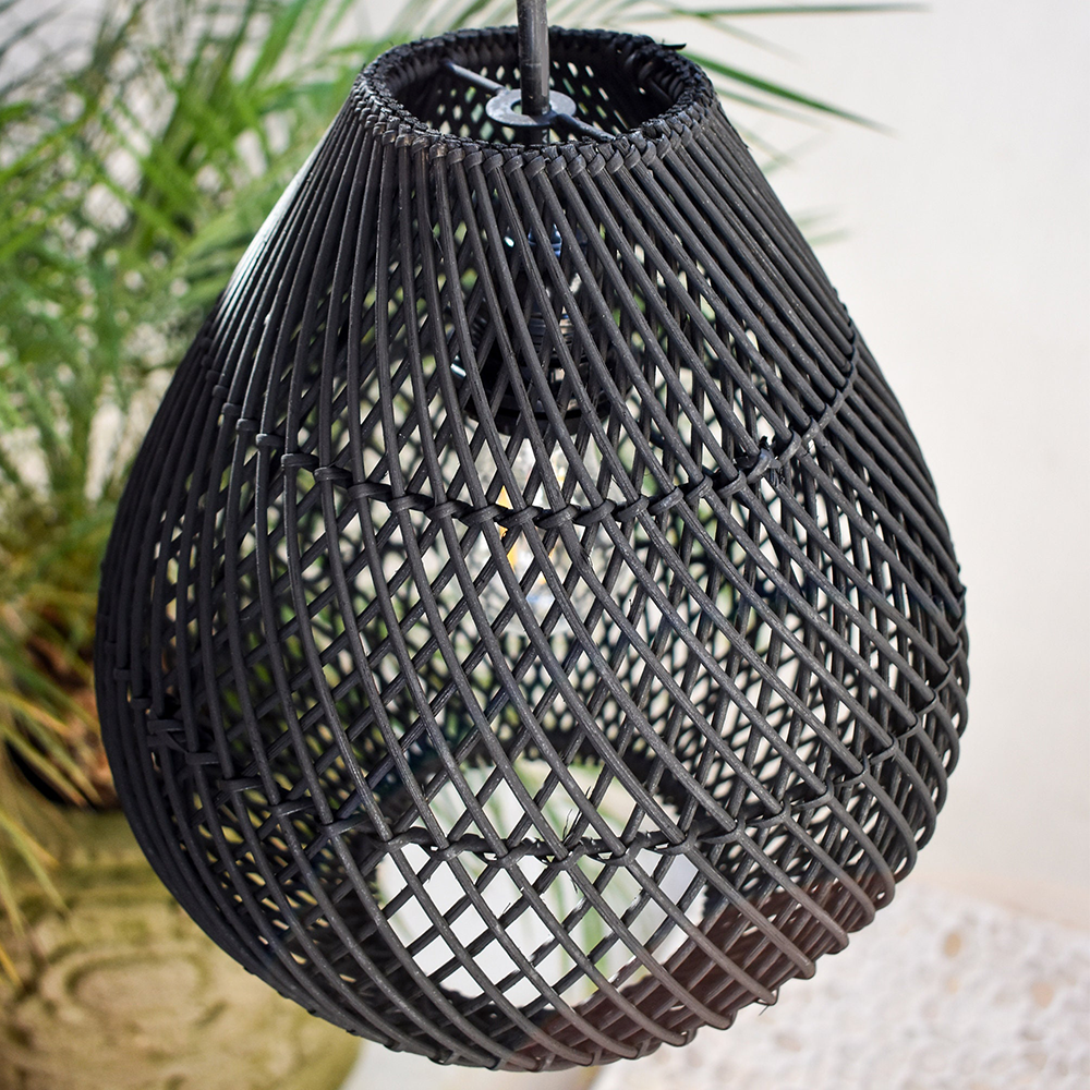 Håndlavet Boheme Rattan Loftlampe | RattanLuxe
