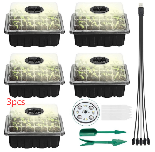 Variant image for Vækstsæt med LED Lys til Indendørs Planter og Plantekasser-2