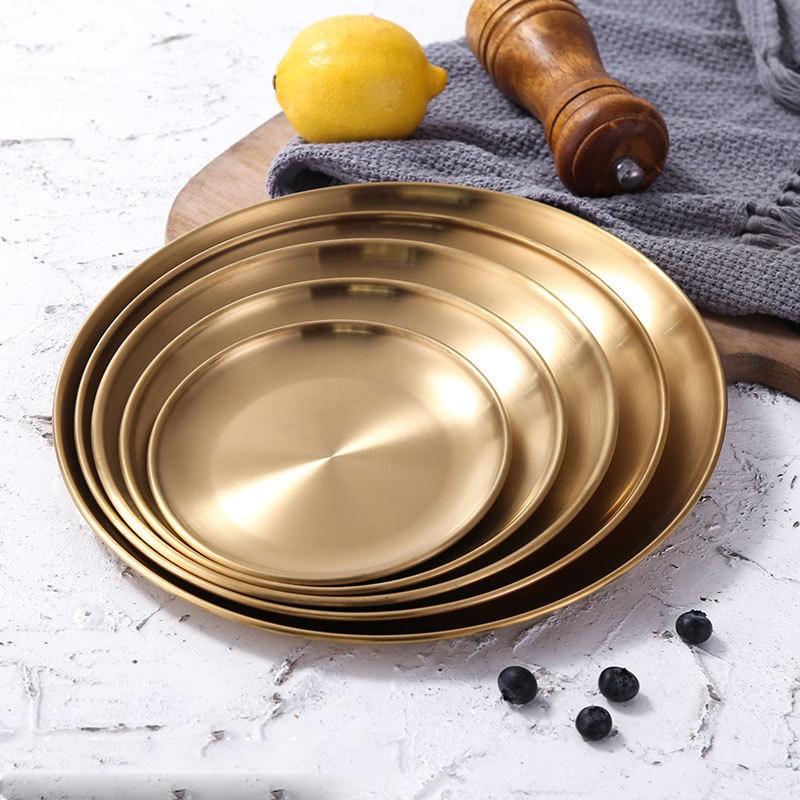 Golden Element Tallerkenkollektion – Elegant 3-delt Sæt | GoldEdge