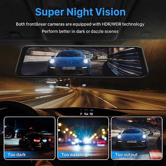 Bil Spejlkamera – 4K Opløsning & Integreret CarPlay | SafeView
