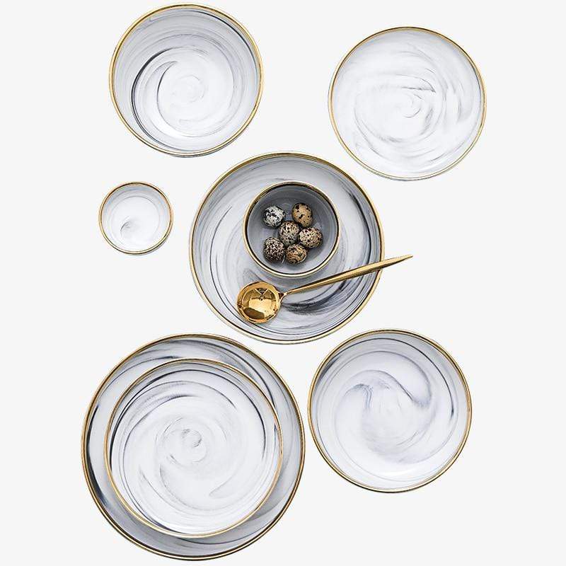 Canova Spisesæt – 8-delt Tallerkensæt | MarbleElegance
