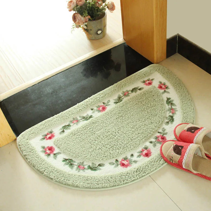 BloomStep | Elegant Vaskbar Blomster-Dørmåtte
