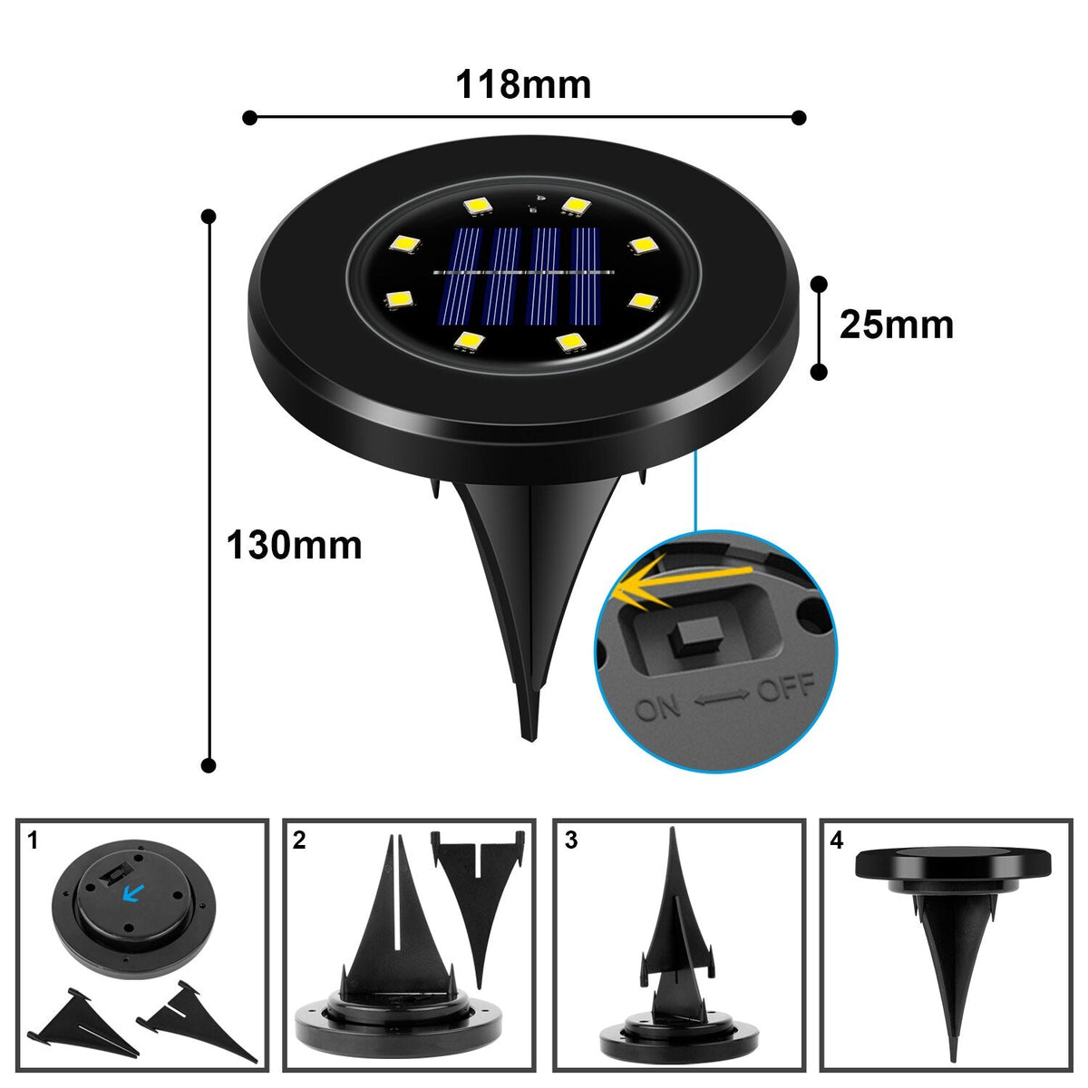 LED Solarlampe til Haven - Miljøvenlig Belysning uden Ledninger-4