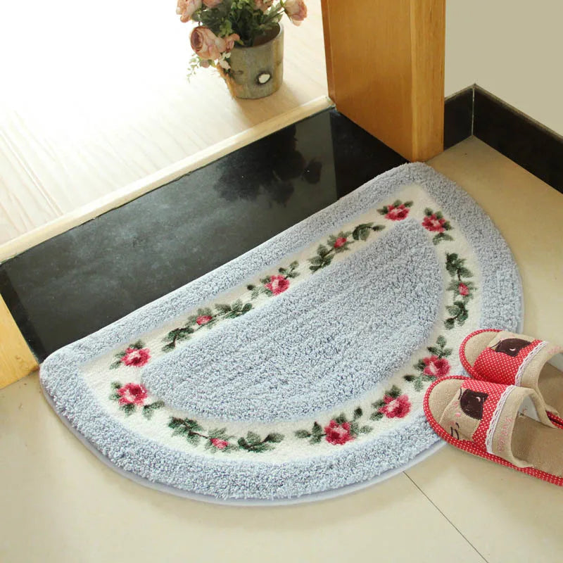 BloomStep | Elegant Vaskbar Blomster-Dørmåtte