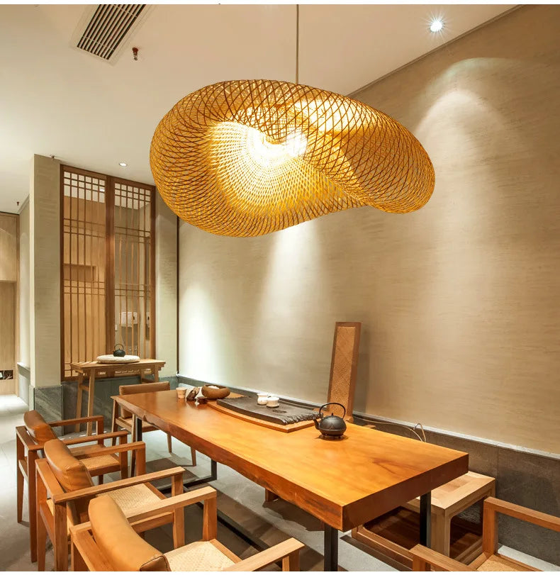 EcoLantern - Vintage Bamboo LED Pendellampe
