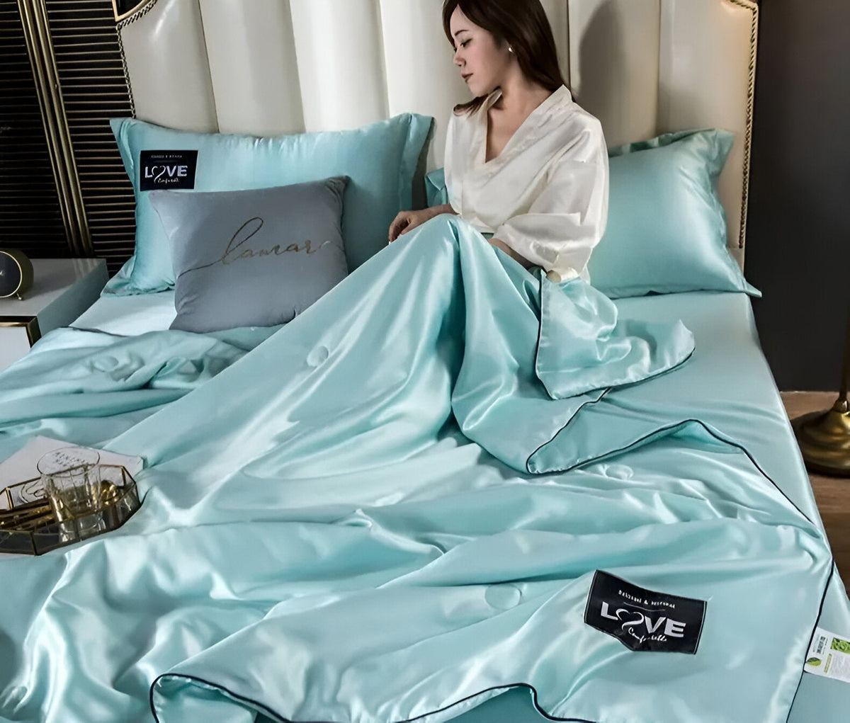 Blødt og Åndbart Satin Silke Sengetøj | AllSeasonLuxe