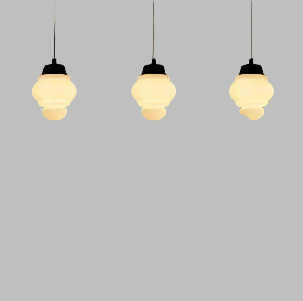 Geometrisk Mat Glas Loftlampe | GeoGlow