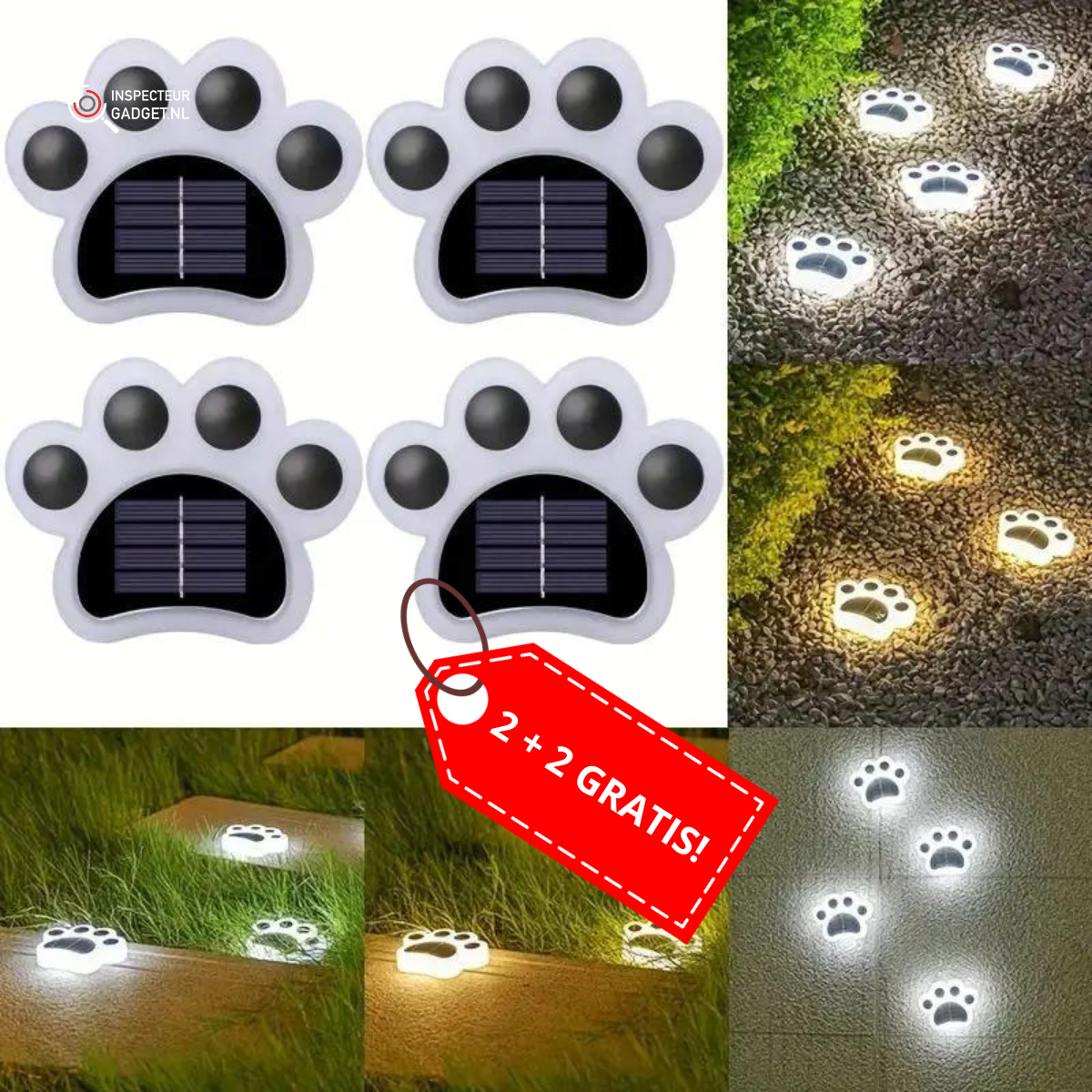 Trådløs Solenergi Havebelysning med Automatisk Tænd/sluk-Funktion-2