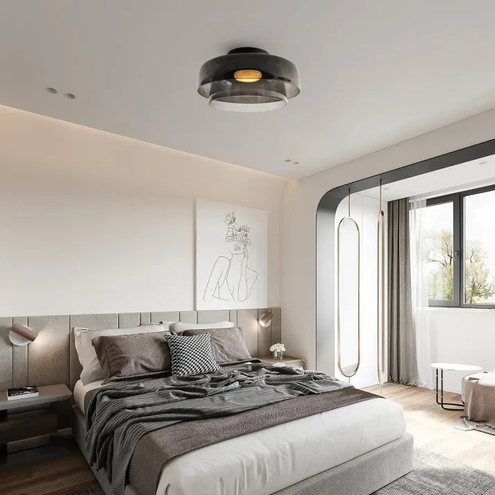 GlasElegance – Middelalderlig Loftslampe med Moderne Twist