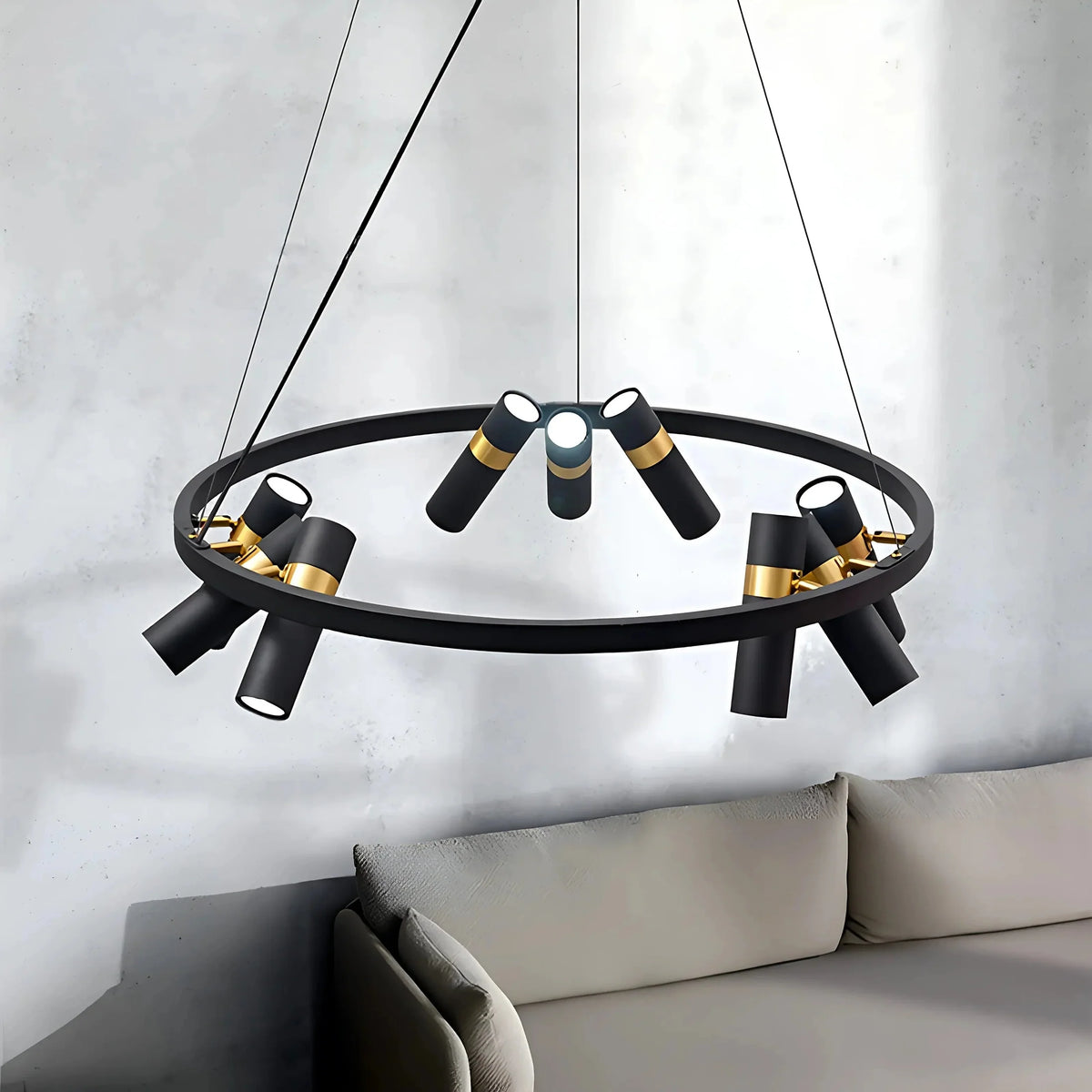 NoirGlow - Minimalistische Zwarte LED Hanglamp