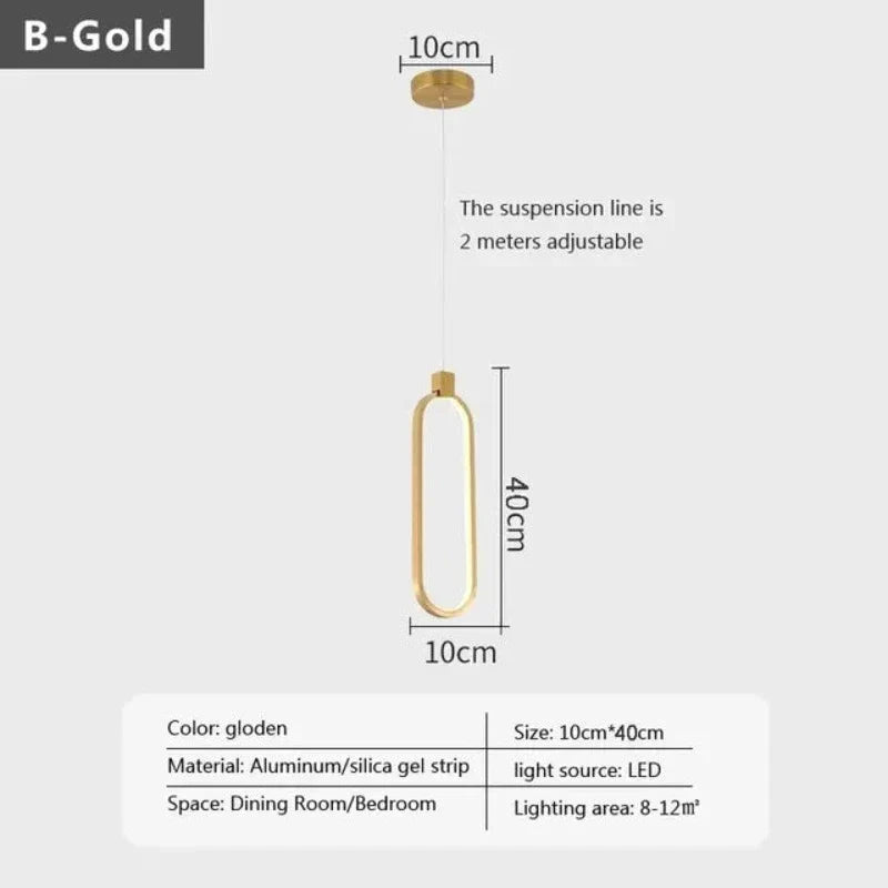 Elegant Dobbelt Ring Hanglampe | DuoGlow