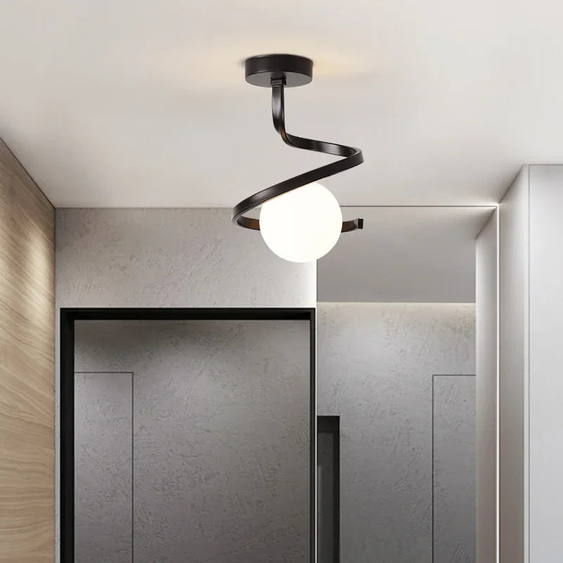 Lysende Spiral Loftlampe | TwistShine