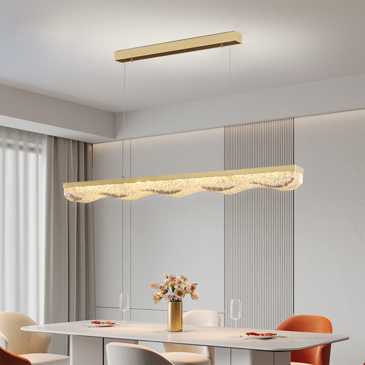 Elegant Rektangulær LED Hængelampe