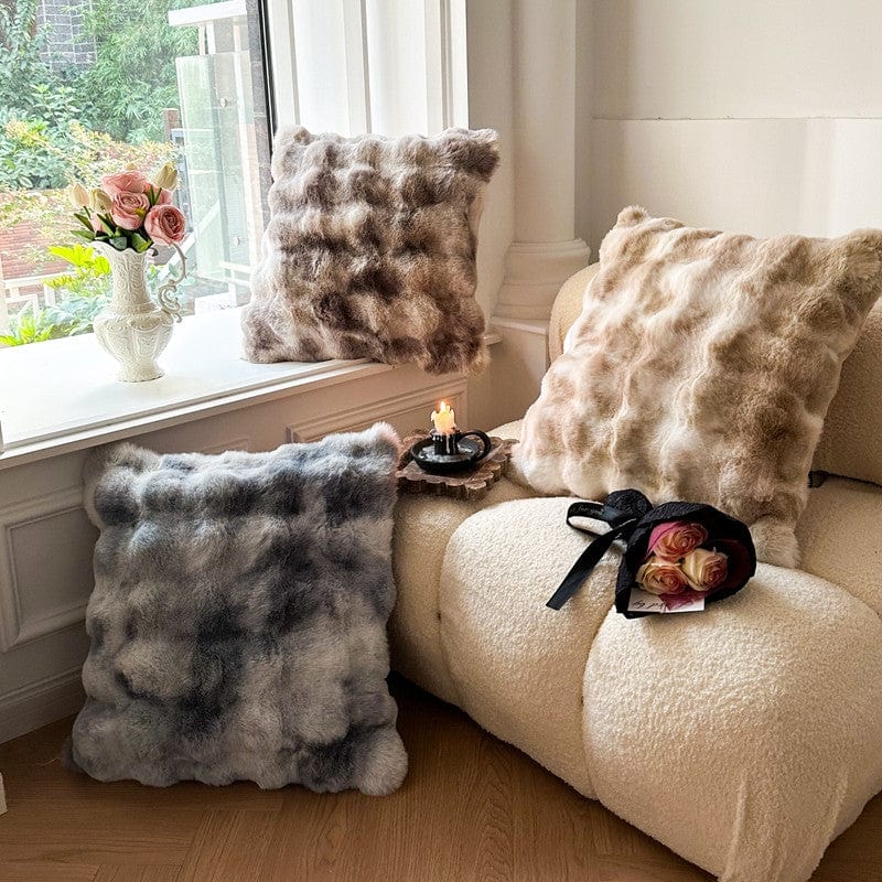 Tie Dye Rabbit Faux-Fur Tæppe – Blødt og Luksuriøst | CozyFur