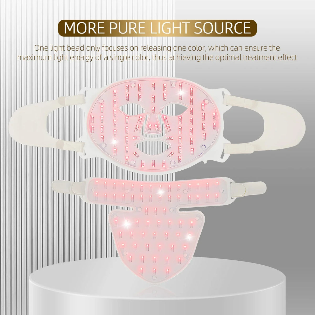 LED Silikone Ansigts- og Nakke Maske til Anti-Aldring og Acne Behandling-6