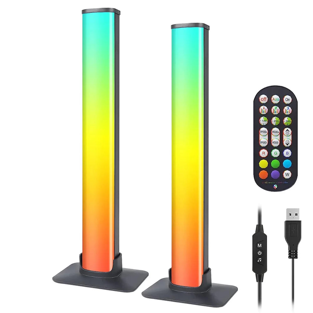 Smart RGB LED Lysbjælker – Bluetooth & Fjernbetjening | GlowSync