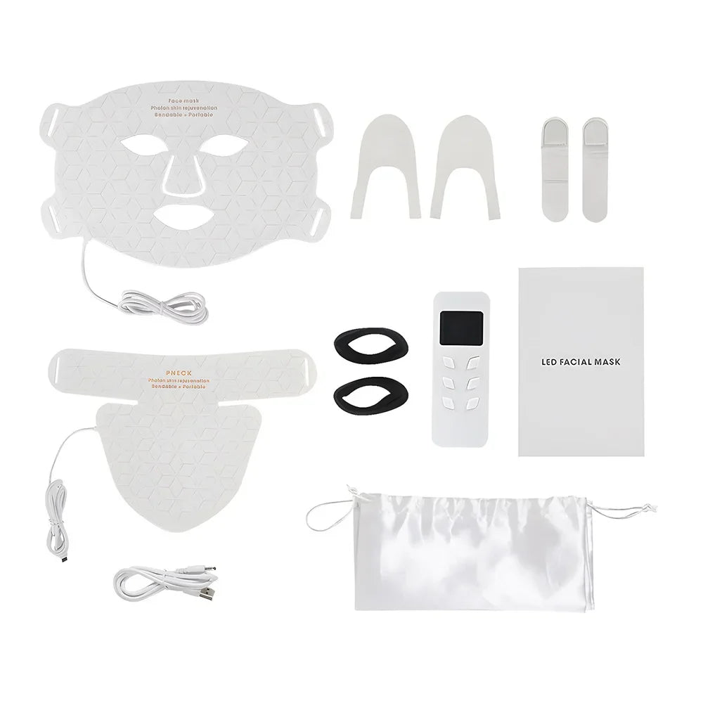 Variant image for LED Silikone Ansigts- og Nakke Maske til Anti-Aldring og Acne Behandling-4