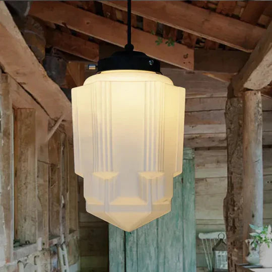 Geometrisk Mat Glas Loftlampe | GeoGlow