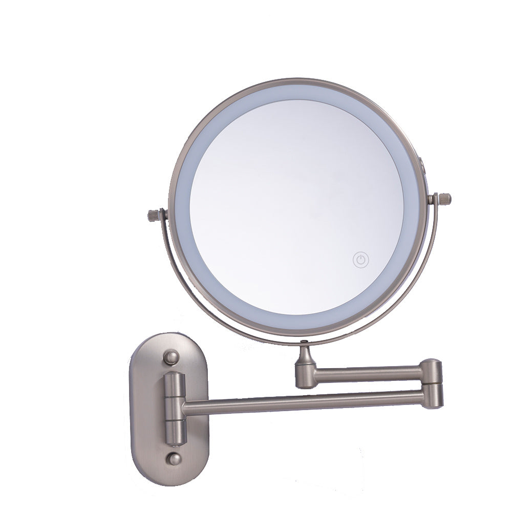 Dubbelzijdige Wandgemonteerde Make-up Spiegel met LED Verlichting | ReflectGlow