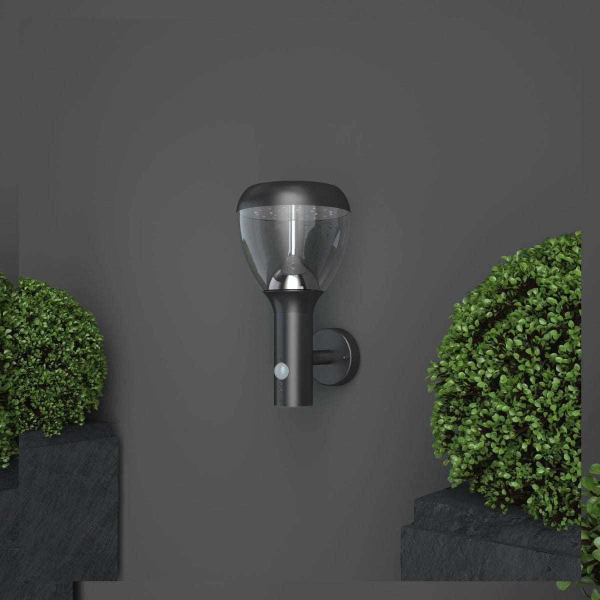 Solarlampe til Væg i Rustfrit Stål med Bevægelsessensor og 600 Lumen Lysstyrke-4