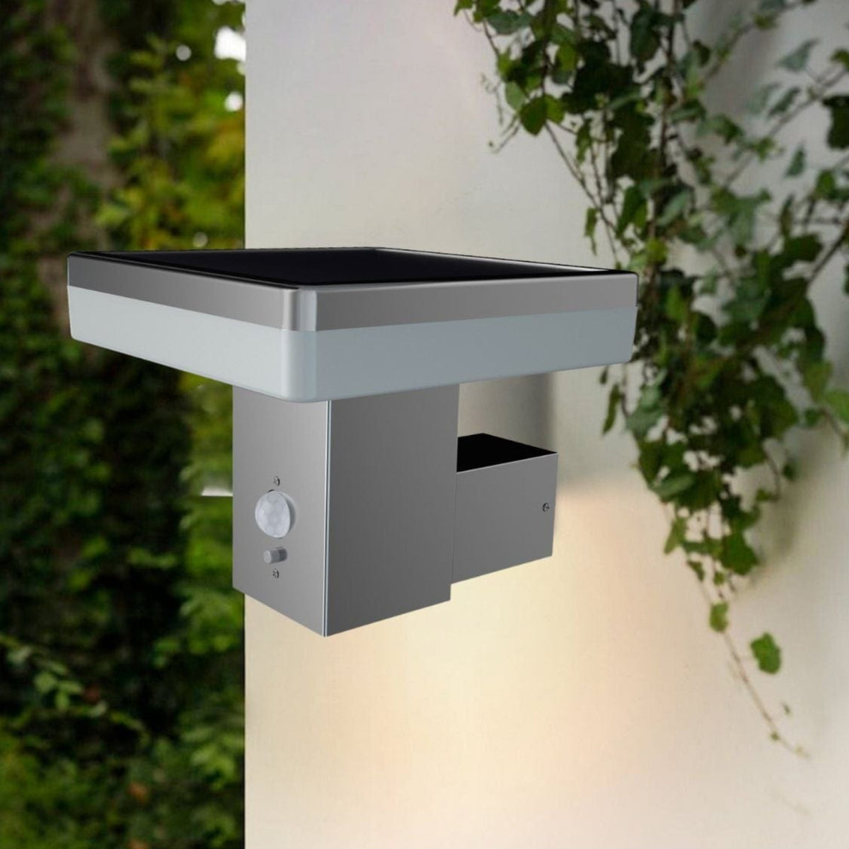 Solarlampe med Bevægelsessensor og 1000 Lumen i Rustfrit Stål-4