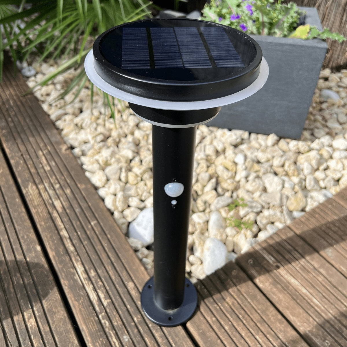 Solarlampe i Rustfrit Stål med UV-Forstærker og Bevægelsessensor-6