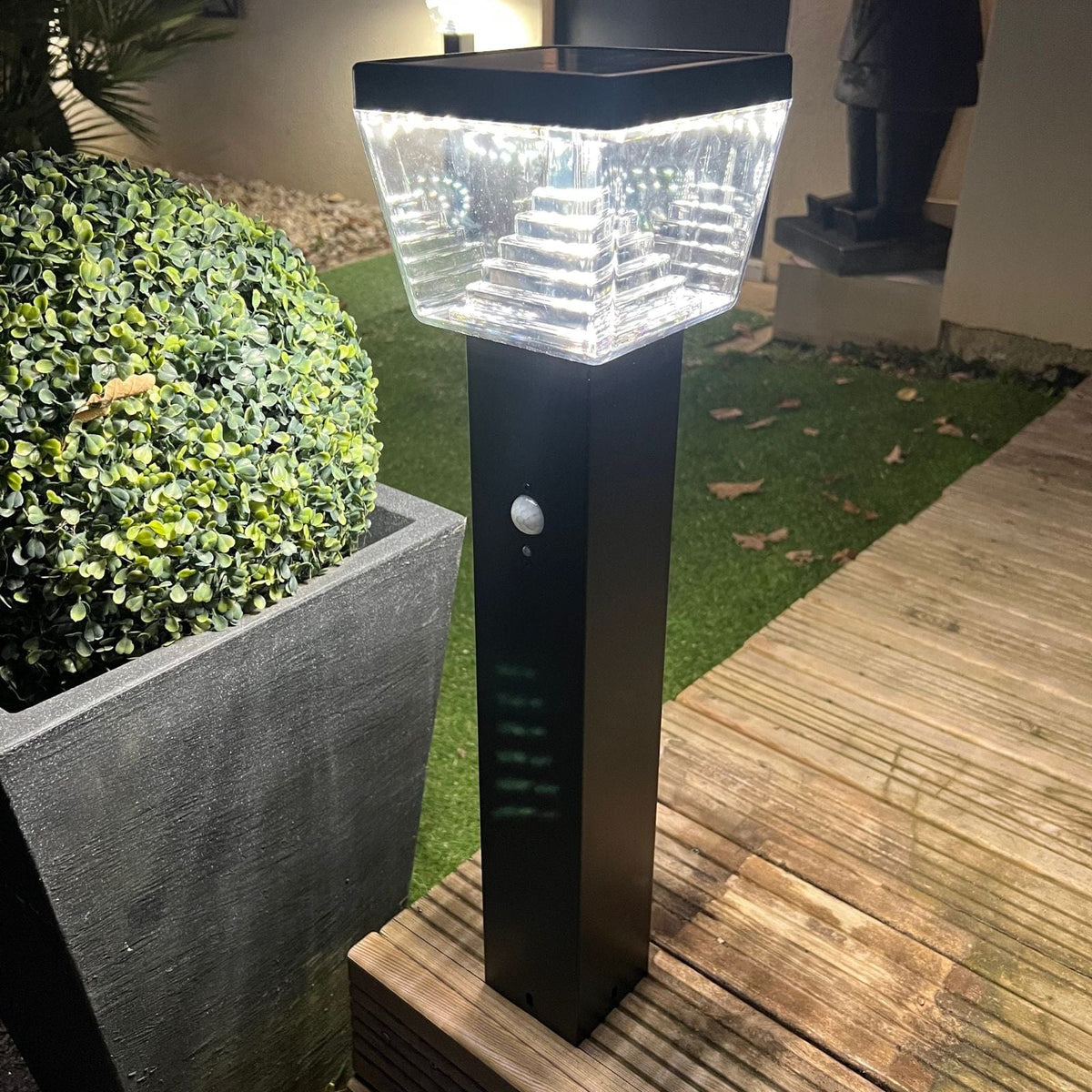 Solarlampe i Rustfrit Stål med Høj Lysoutput og Bevægelsesdetektor-2