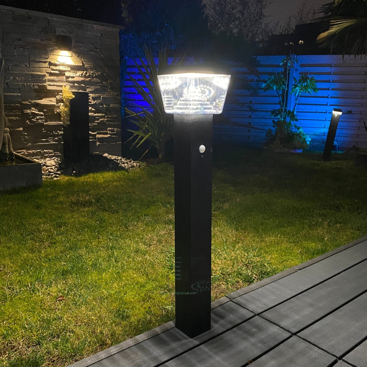 Solarlampe i Rustfrit Stål med Høj Lysoutput og Bevægelsesdetektor-3