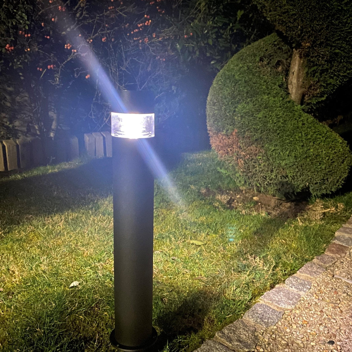 Solarlampe Med Bevægelsessensor I Rustfrit Stål Til Udendørs Brug-6