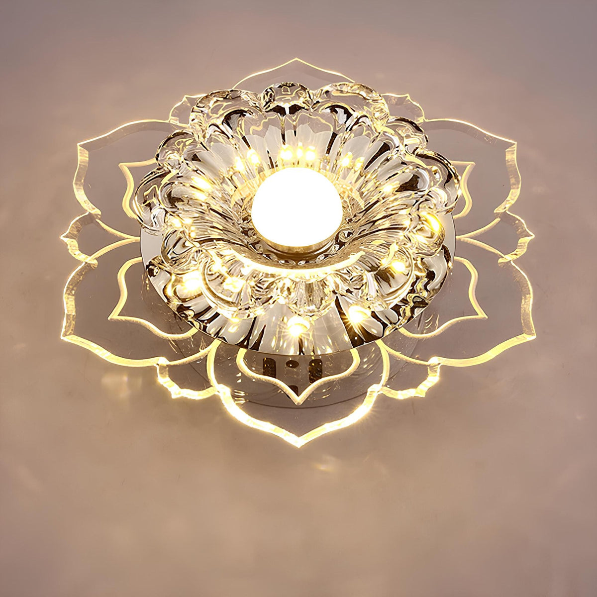 Crystal Floral Loftlampe | BlossomGlow