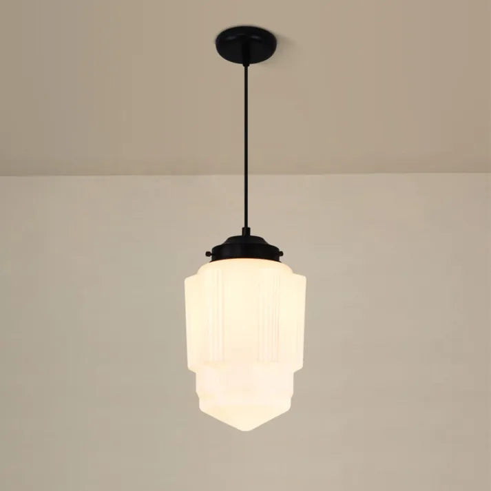 Geometrisk Mat Glas Loftlampe | GeoGlow