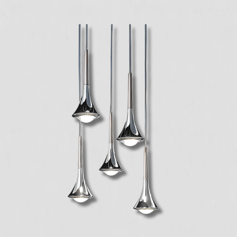 NordicRain - Waterdruppel Hanglamp i Metal og LED til Trapper
