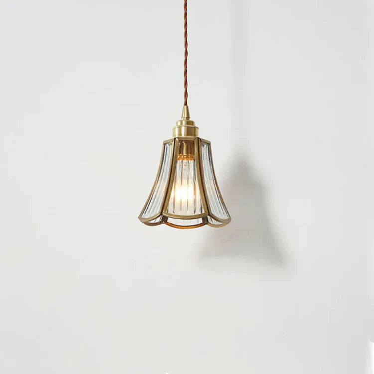 LustreVerre - Messing Loftlampe med Glas