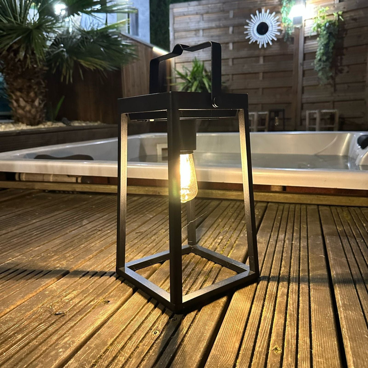Solar Lampe med E27-pære og USB-opladning til Udendørs Brug-2