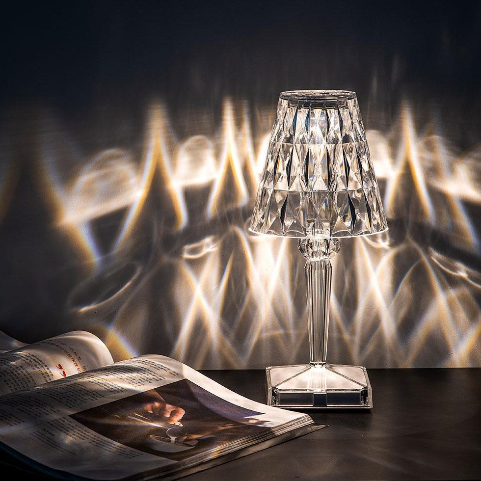 Glitrende Krystal Bordlampe – Elegant og Moderne | CrystalLuxe