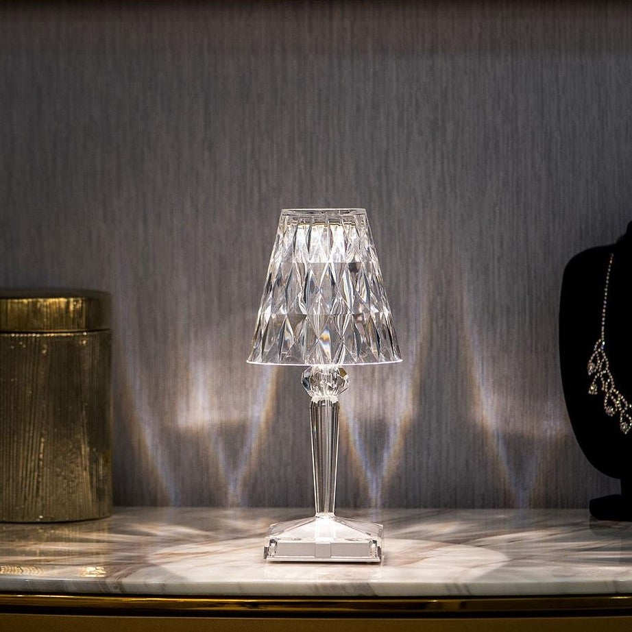Glitrende Krystal Bordlampe – Elegant og Moderne | CrystalLuxe