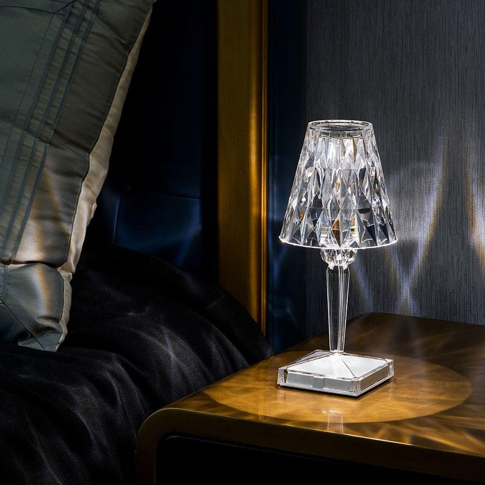 Glitrende Krystal Bordlampe – Elegant og Moderne | CrystalLuxe