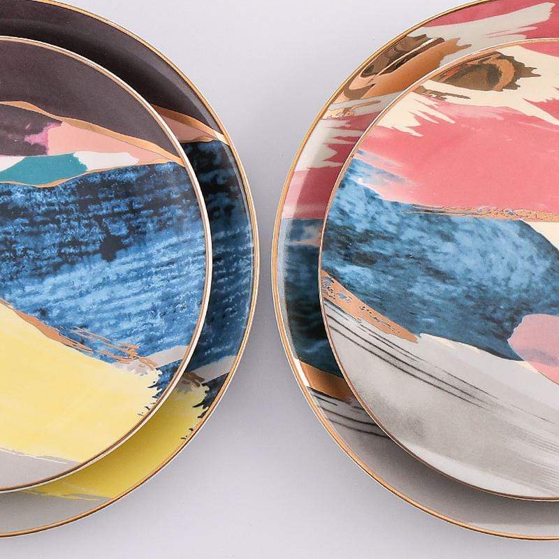Picasso Tallerkenkollektion – Kunstnerisk og Sofistikeret | GildedPorcelain