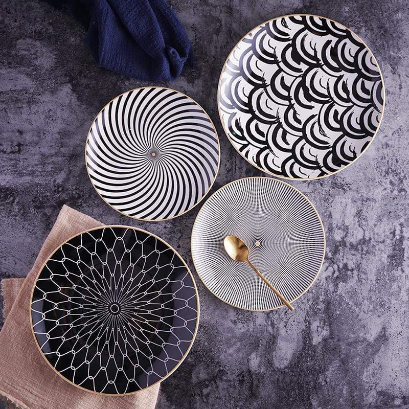 Euclid Tallerkenkollektion – Elegant og Tidssløst Design | GildedPlates