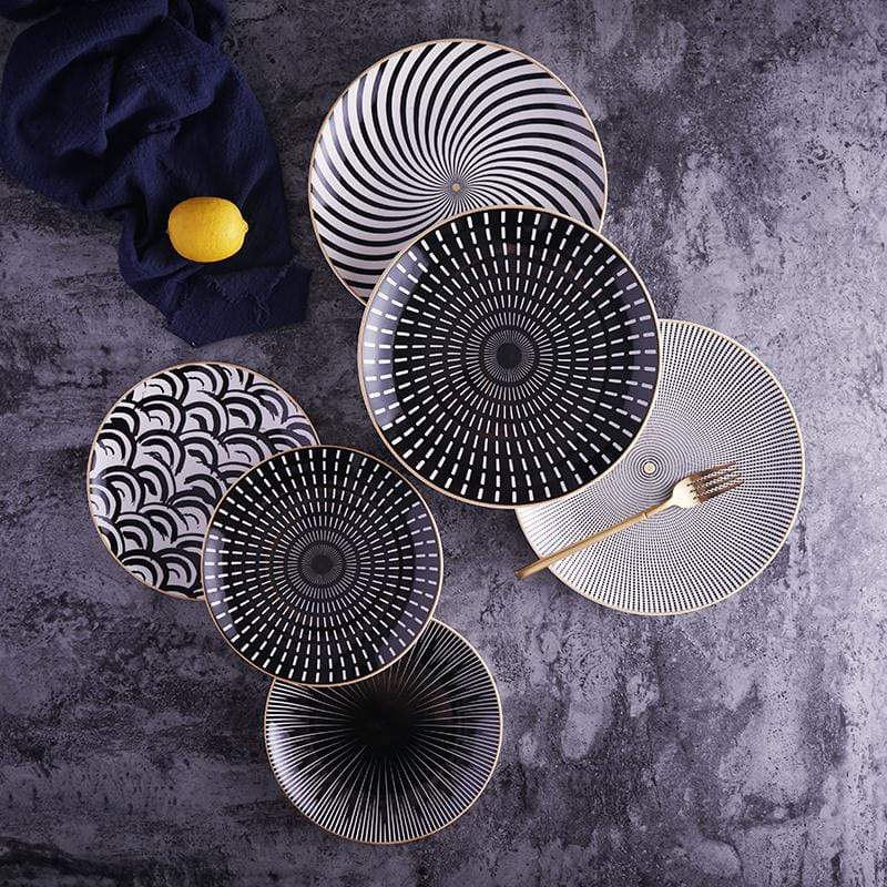 Euclid Tallerkenkollektion – Elegant og Tidssløst Design | GildedPlates