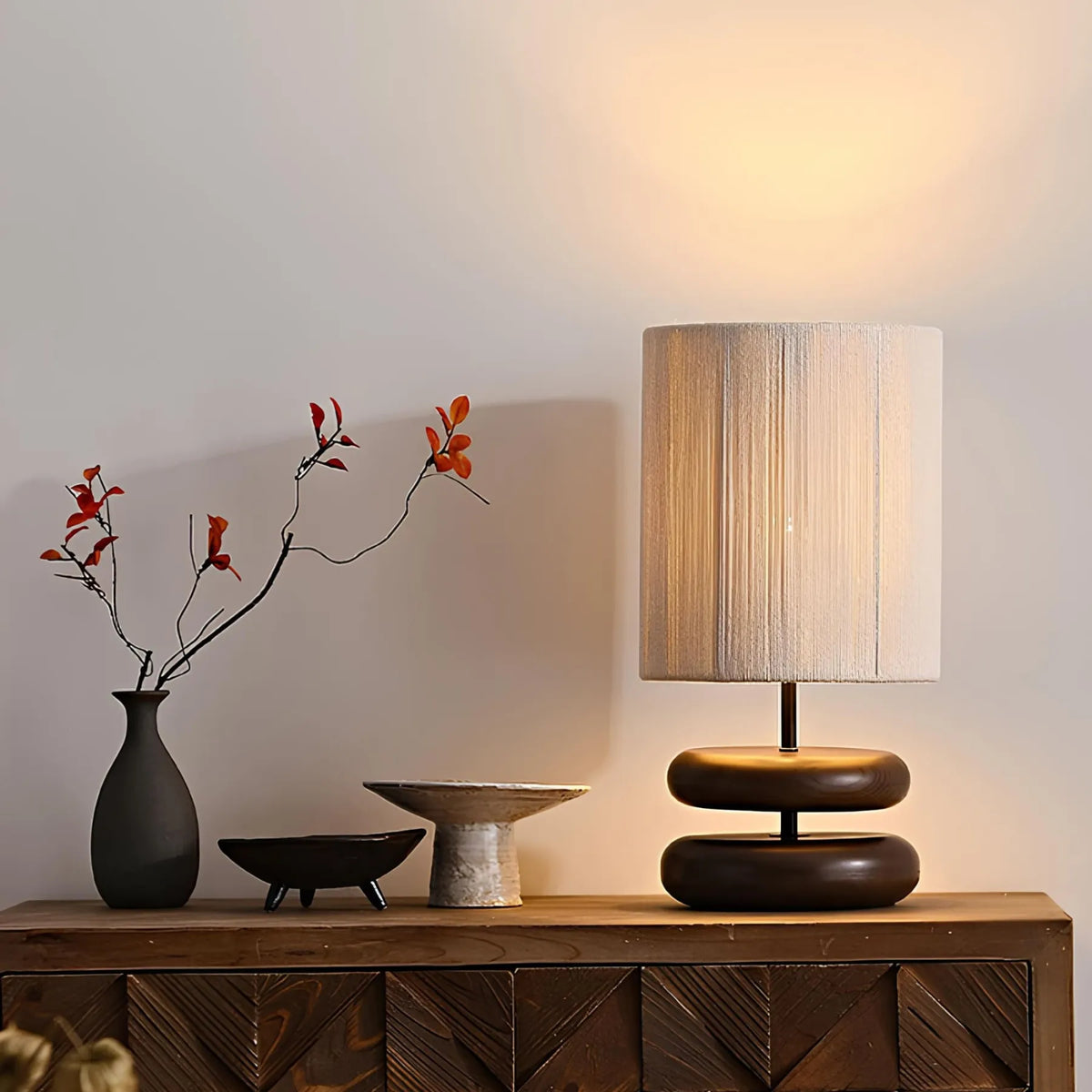 Merivon Bordlampe – Naturlig og Rustik Elegance | RopeWood