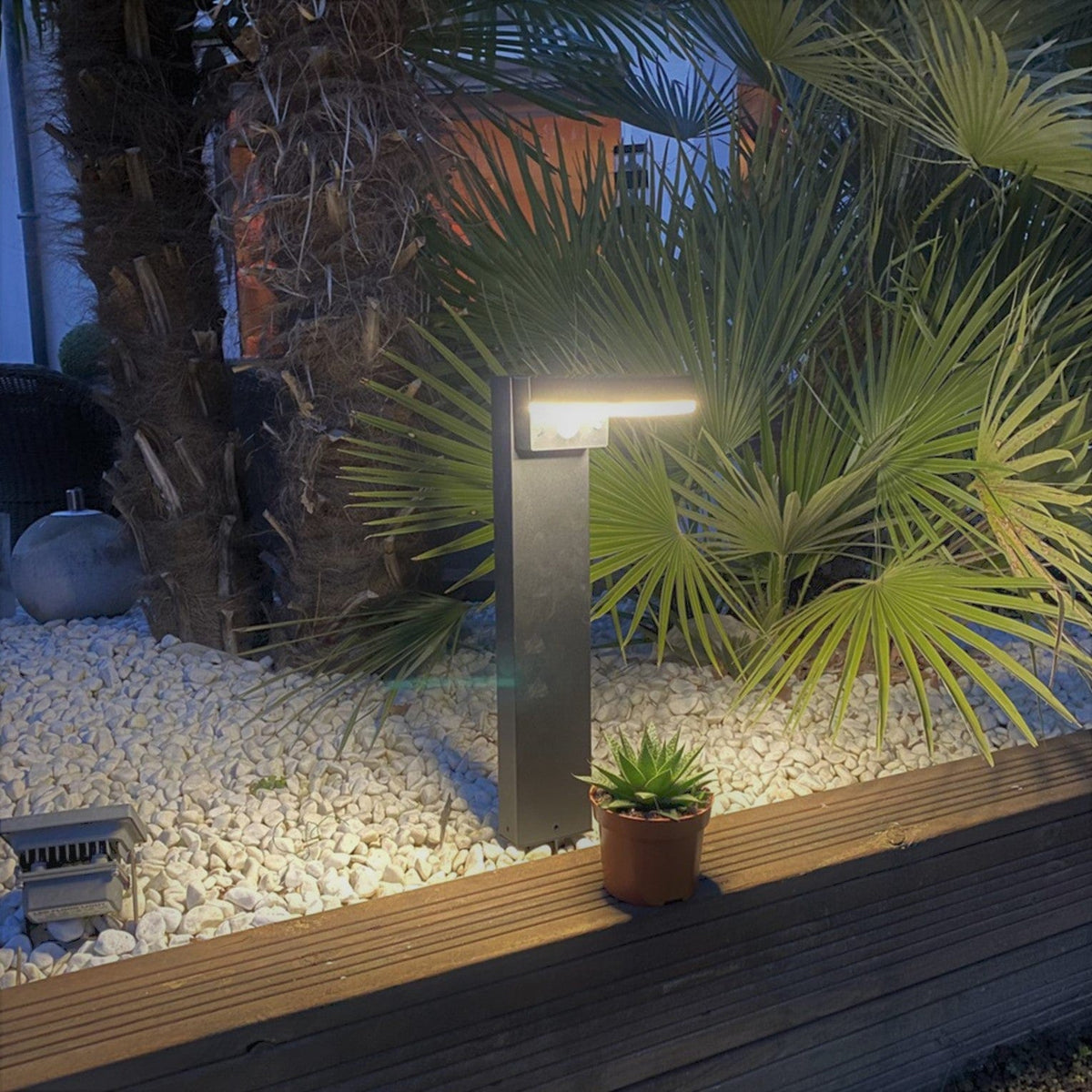 Solarlampe med Bevægelsessensor og Monokristallinsk Solpanel til Terrasse og Stier-3