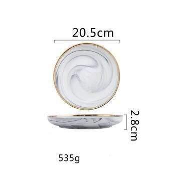 Canova Spisesæt – 8-delt Tallerkensæt | MarbleElegance