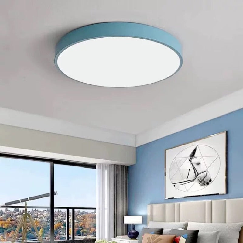 Ultra-Flad Rund Loftlampe med LED | PastelGlow