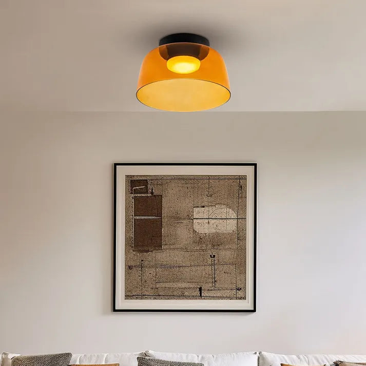 GlasElegance – Middelalderlig Loftslampe med Moderne Twist