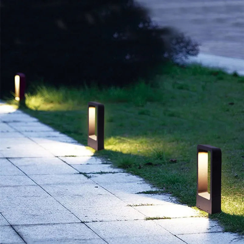 Moderne Udendørs Lampe i Rustfrit Stål til Belysning af Haven-1
