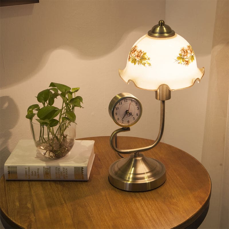 Vintage Blomster Bordlampe | FloralLuxe