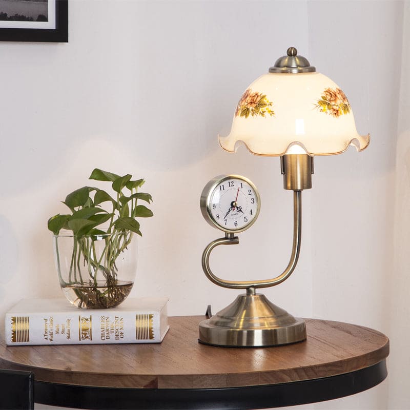 Vintage Blomster Bordlampe | FloralLuxe