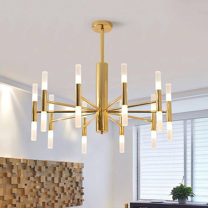 GoldLume - Elegant Guld LED Lysekrone