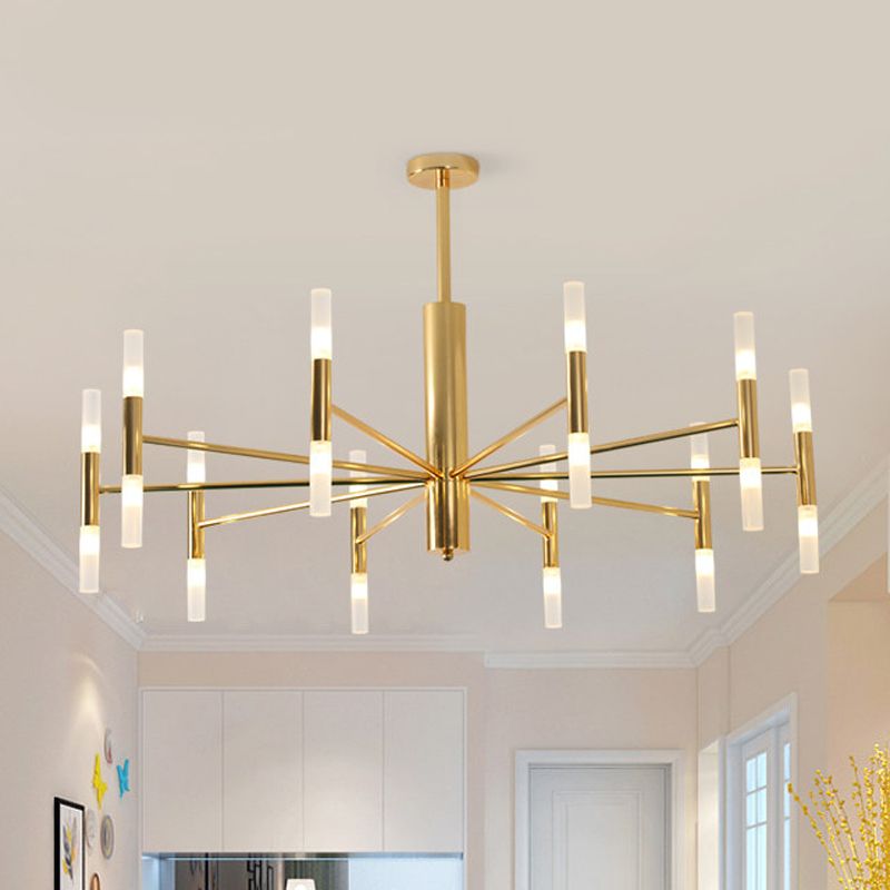 GoldLume - Elegant Guld LED Lysekrone